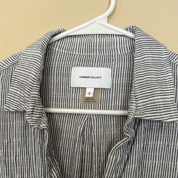 Current/Elliott Striped Button Down Top - Picture 2 of 3